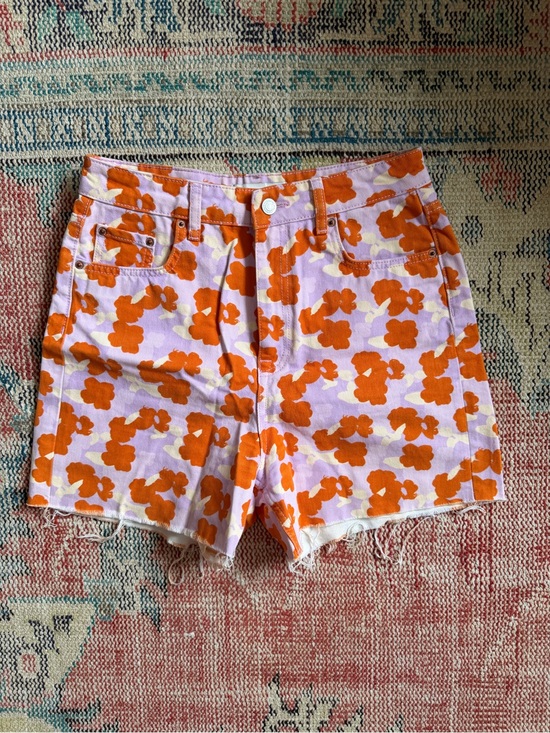 Zara Pants - ZARA FLORAL DENIM SHORTS